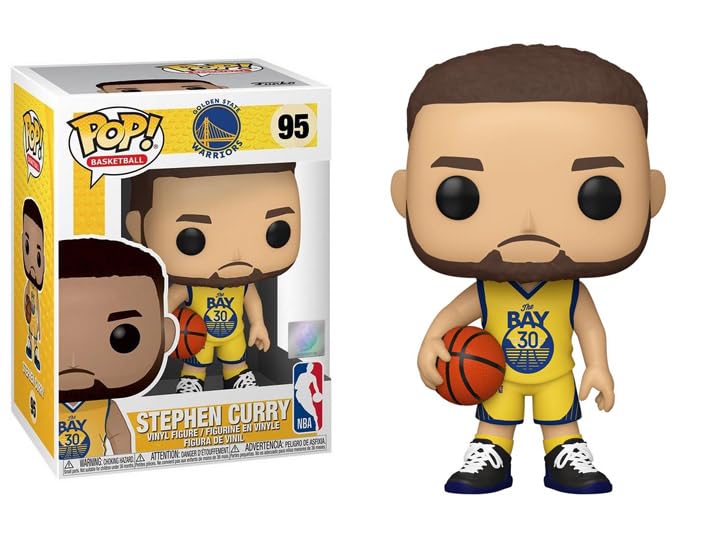 Funko Pop NBA Alternate Uniforms Vinyl Figure with Protector Case - Steph Curry Golden State Warriors Collectible Gift Set - Perfect for Basketball Fans & Toy Collectors - Display in Home, Office, or Game Room