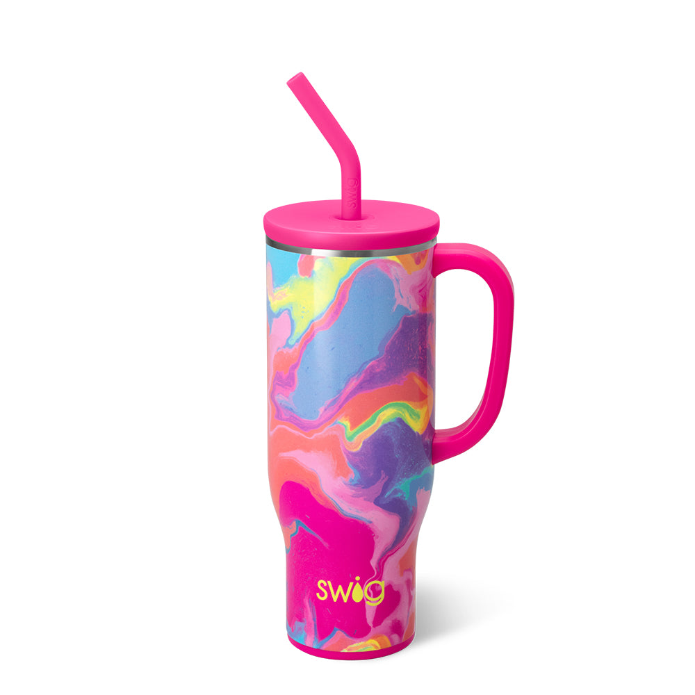 Candy Crush Mega Mug 30oz - Large Insulated Coffee Cup with Lid - Perfect for Hot & Cold Drinks at Home, Office, or Travel