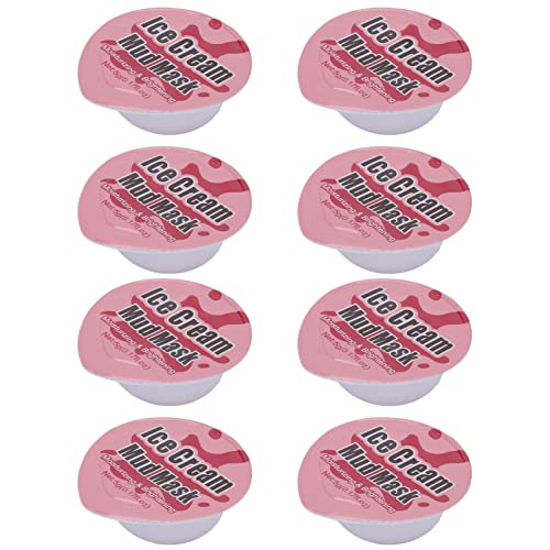 8pcs Strawberry Milk Mud Mask - Brightening, Moisturizing & Exfoliating Clay Face Mask for Deep Cleansing & Hydration | Perfect for Spa Day, Self-Care Routine & Glowing Skin
