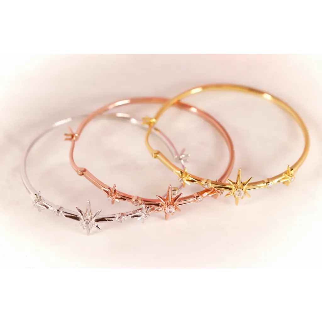Starshine Hoops - Trendy Gold & Silver Hoop Earrings for Women | Lightweight & Hypoallergenic Jewelry | Perfect for Parties, Work & Everyday Wear