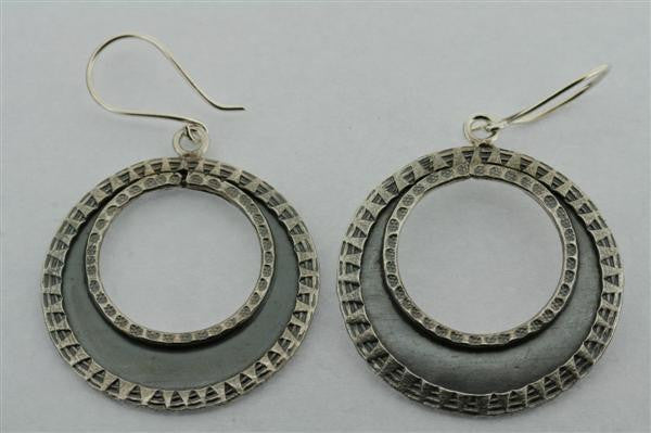 Industrial Hoop Earrings for Women - Trendy Chunky Gold & Silver Hoops - Perfect for Casual, Party & Everyday Wear