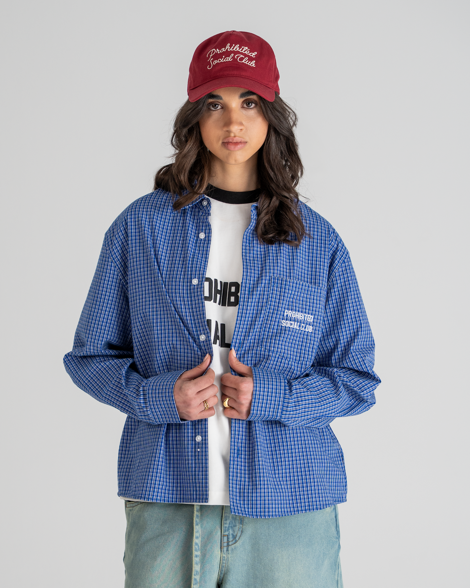SC Checkered Shirt for Men - Classic Blue Plaid Button Down Shirt | Casual & Office Wear | Perfect for Work, Dating & Outdoor Activities