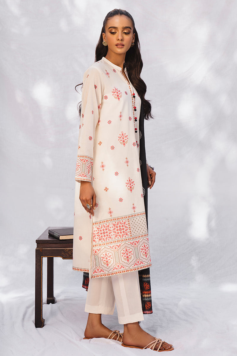 MOON RAY 3PC PRINTED LAWN SUIT - Stylish Women's Floral Printed Outfit Set for Summer, Parties & Special Occasions