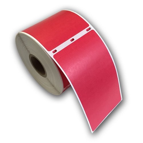 10 Rolls Red Raptor Compatible ID Badge Labels - 2 5/16 x 4 Inches - 300 Badges Per Roll (30256) - Perfect for Office, School, and Event Identification