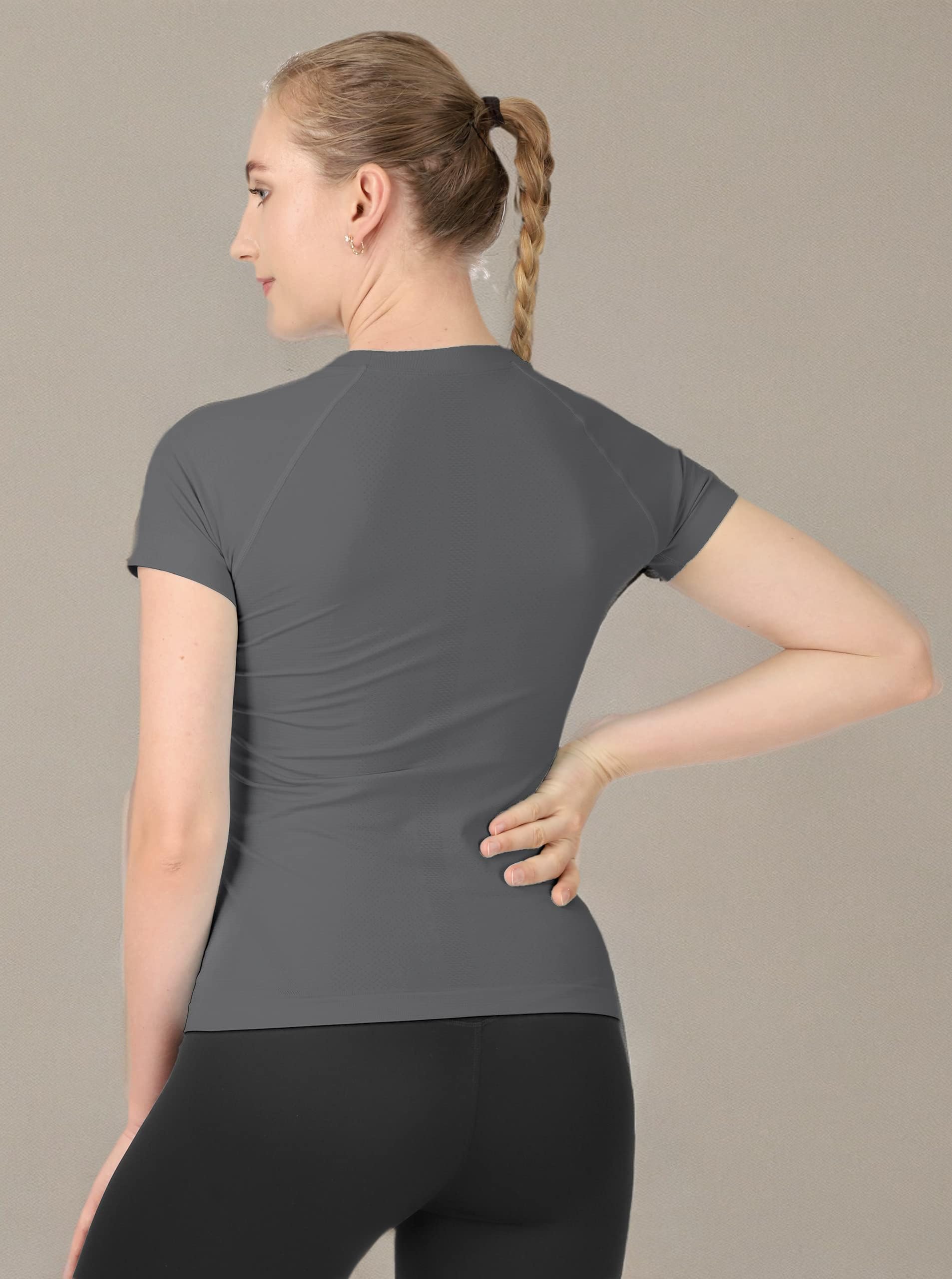 MathCat Women's Workout Shirts - Short Sleeve Athletic Tops for Yoga & Gym - Breathable Fitness Tees for Running, Training & Active Lifestyle