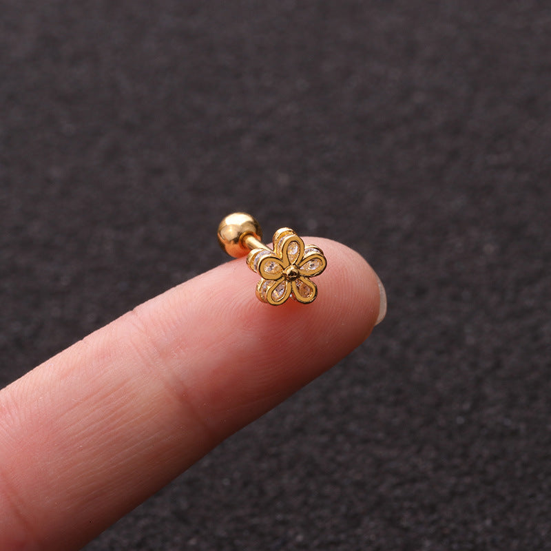 16G Small Tower Heart Upper Lobe Piercings - Dainty Cartilage Earrings for Women | Perfect for Everyday Wear, Date Nights & Special Occasions | HSPJ1985