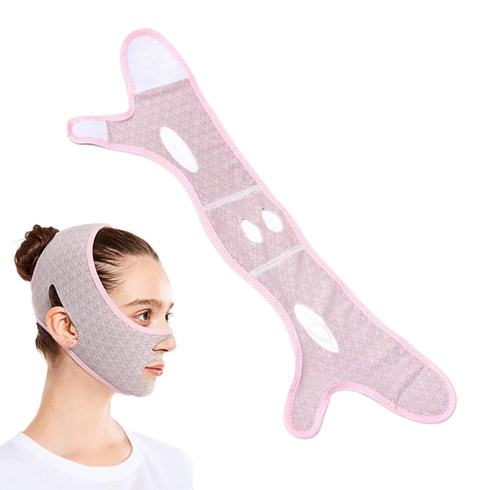 Double Chin Reducer & Face Slimming Strap - V Line Lifting Belt for Jawline Contouring, Comfortable & Adjustable Facial Slimming Device for All Face Shapes - Perfect for Home Use, Workouts & Beauty Routines