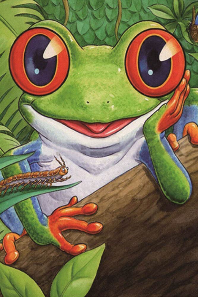 1000-Piece Wooden Jigsaw Puzzle for Adults - Happy Frog Design, Fun Memory Game & Stress Relief Activity - Perfect for Family Game Night, Brain Exercise, and Relaxation Gifts
