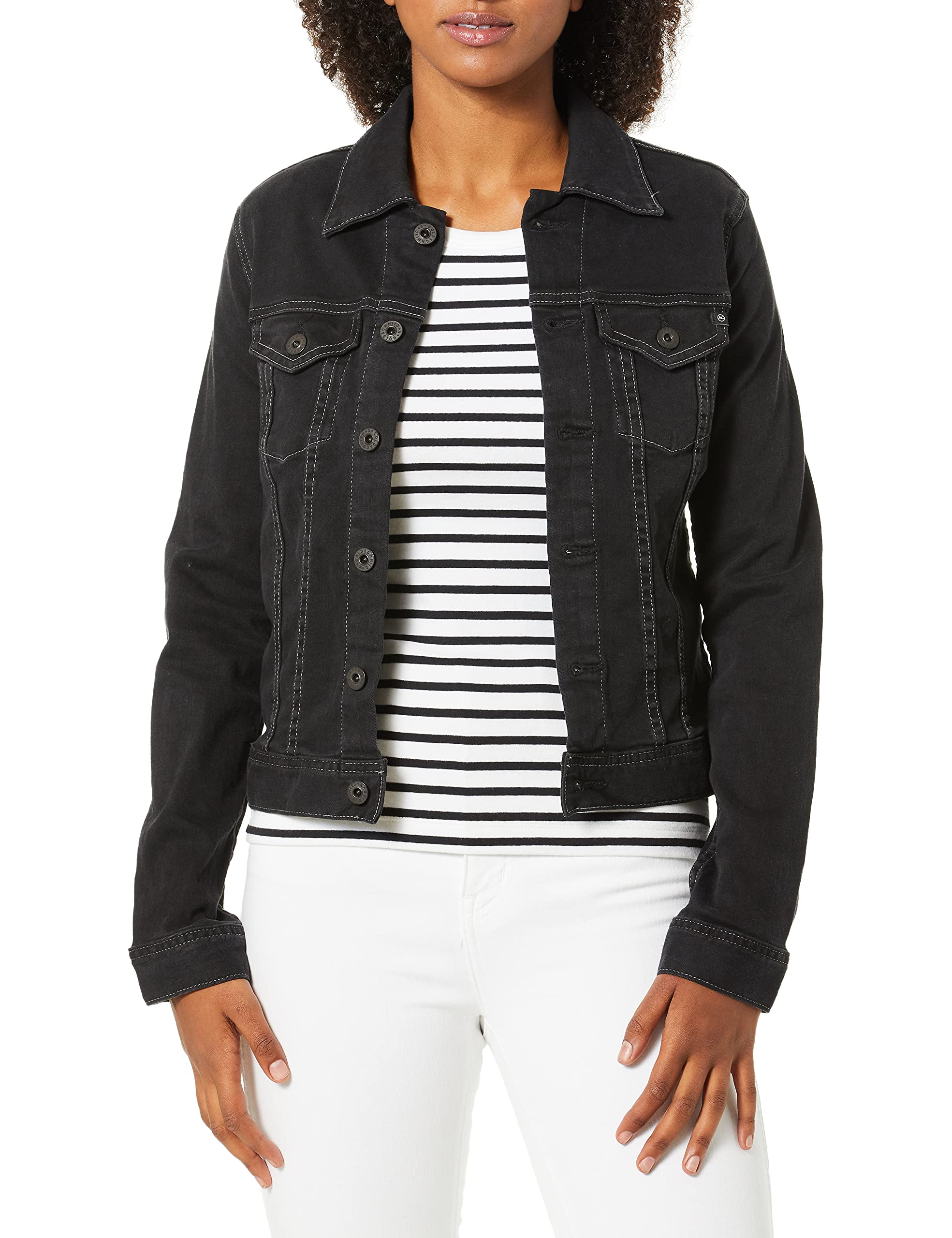 AG Adriano Goldschmied Women's Robyn Fitted Stretch Denim Jacket - Slim Fit Denim Jacket for Women, Stretch Comfort, Classic Blue Jean Jacket | Perfect for Casual Outfits, Date Nights & Layering