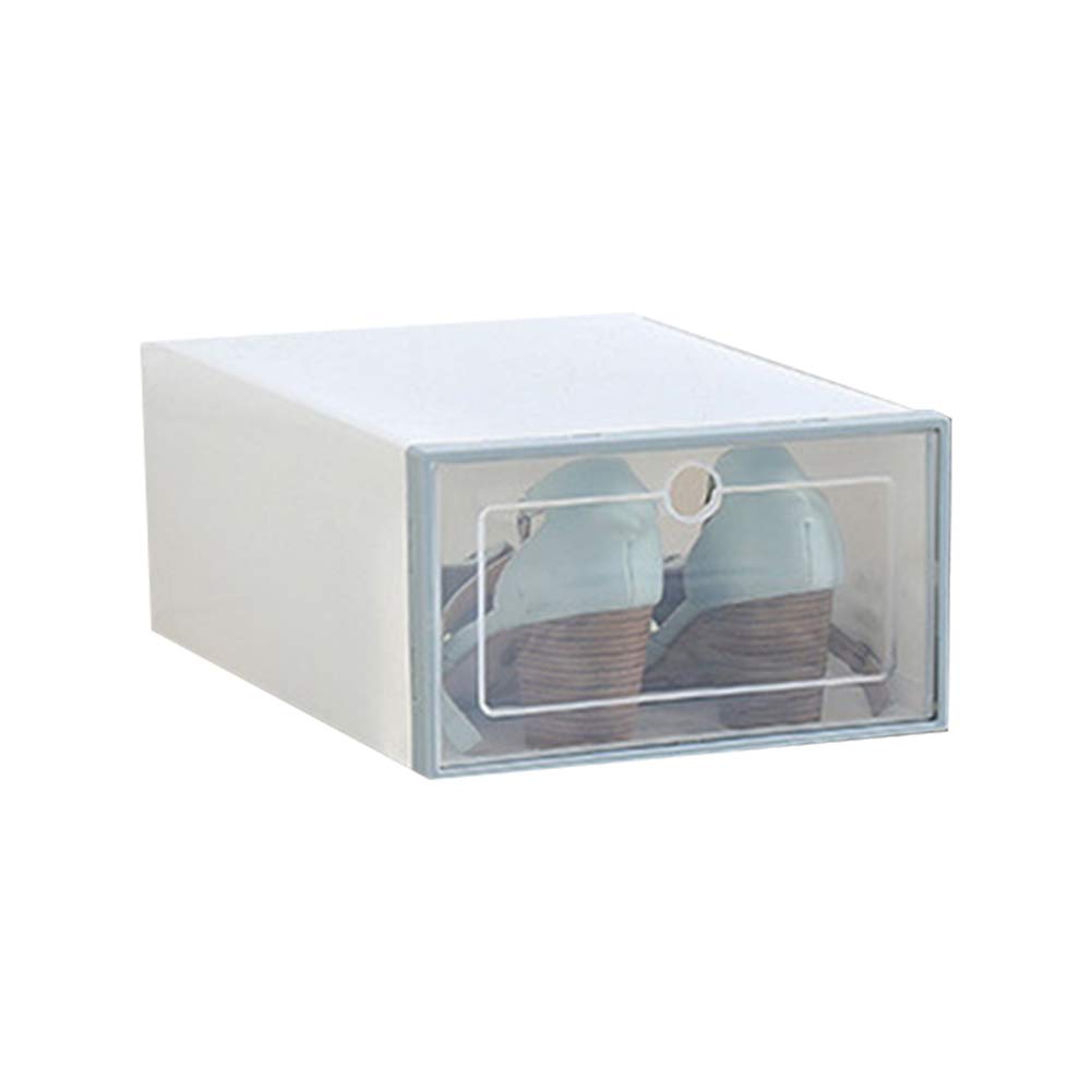 WarmQIQ Stackable Dustproof Transparent Flip-Top Shoe Storage Box - Home Organization Bins for Closet, Entryway & Underbed Storage - Perfect for Organizing Shoes, Toys & Small Items
