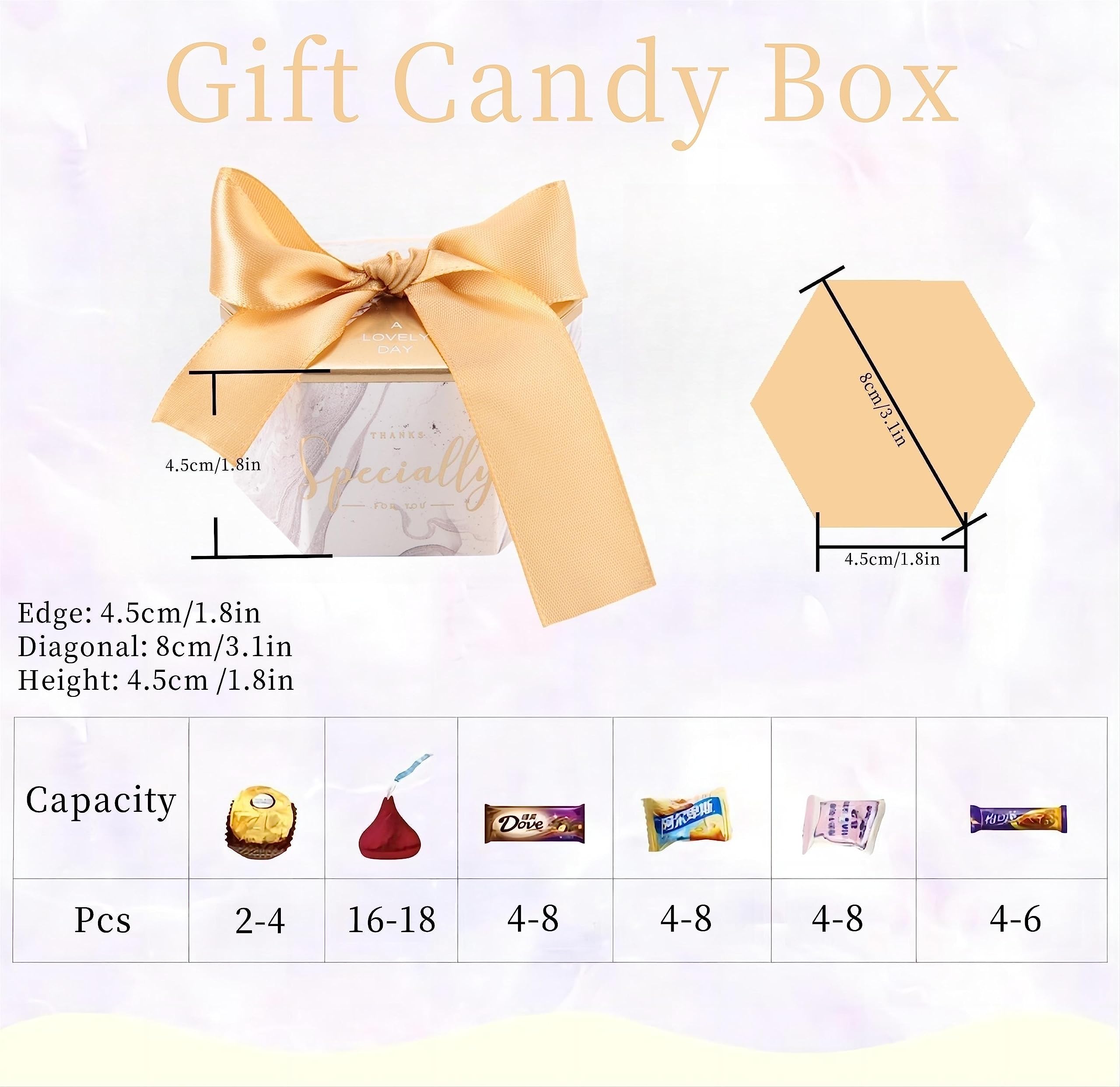 Zerodis 30-Pack Gold Wedding Favor Boxes with Ribbon - Elegant Candy Gift Bags for Bridal Showers, Birthday Parties & Christmas Celebrations - Perfect for Wedding Favors, Baby Showers and Holiday Gift Giving