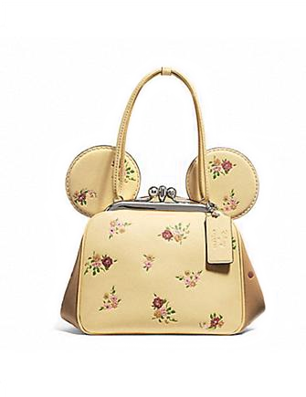 **Coach Disney X Minnie Mouse Floral Kisslock Crossbody Bag – Stylish & Cute for Disney Trips, Theme Parks & Everyday Use**