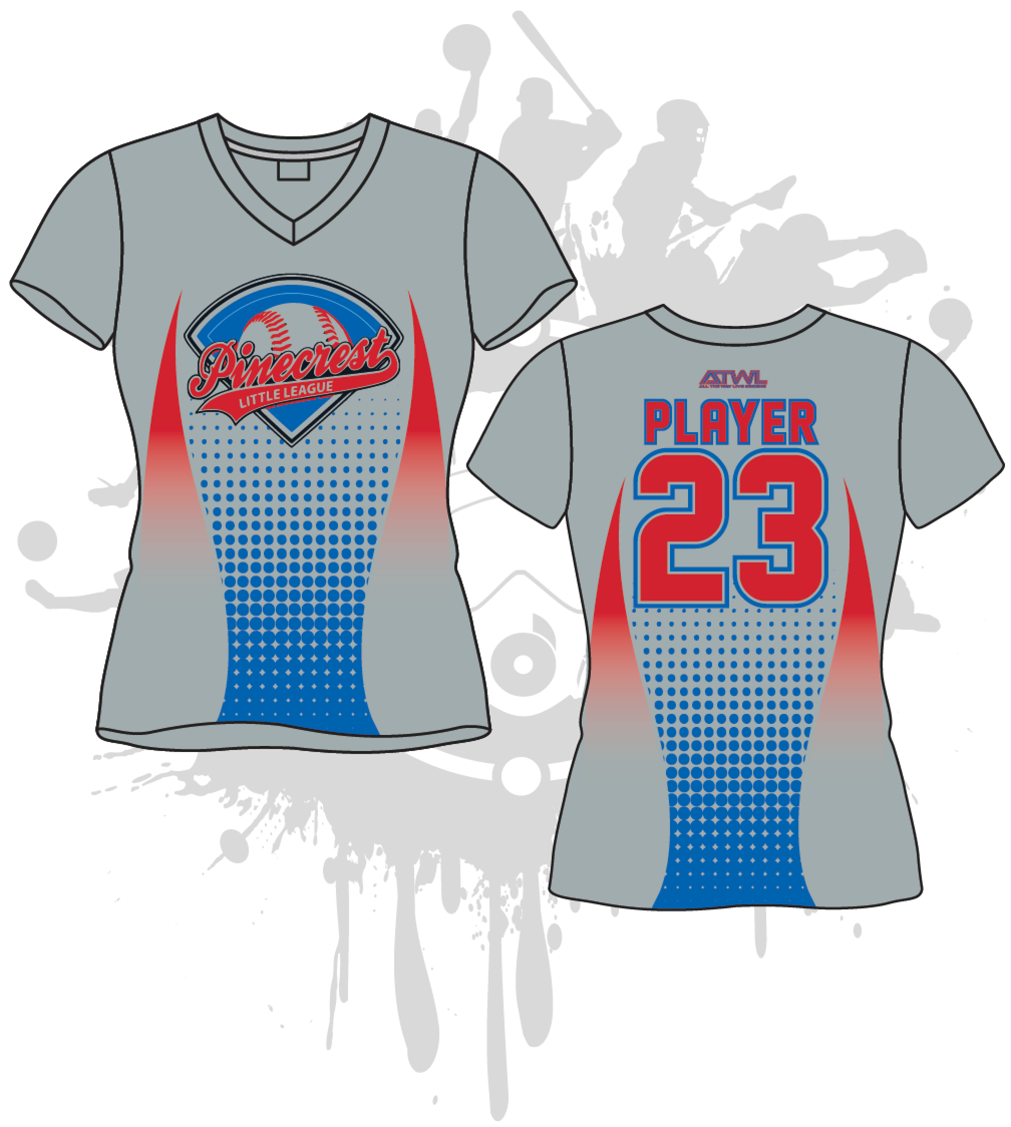 Pinecrest Little League Women's Baseball Shirt - Comfortable & Stylish Team Jersey for Youth Softball Games & Practice