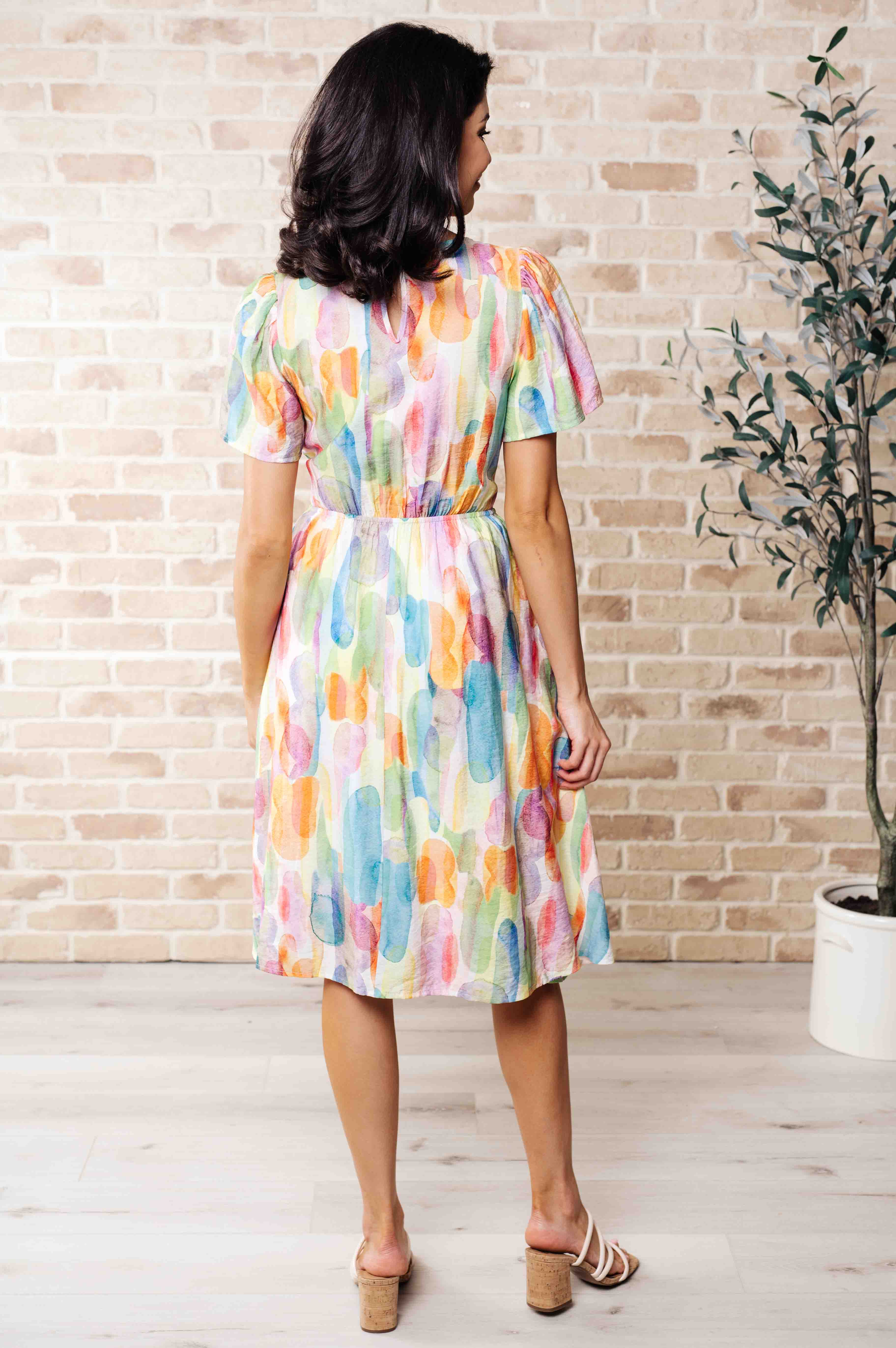Young, Wild & Free Round Neck Dress - Women's Flowy Boho Chic Summer Dress for Casual Outings, Beach Vacations & Music Festivals