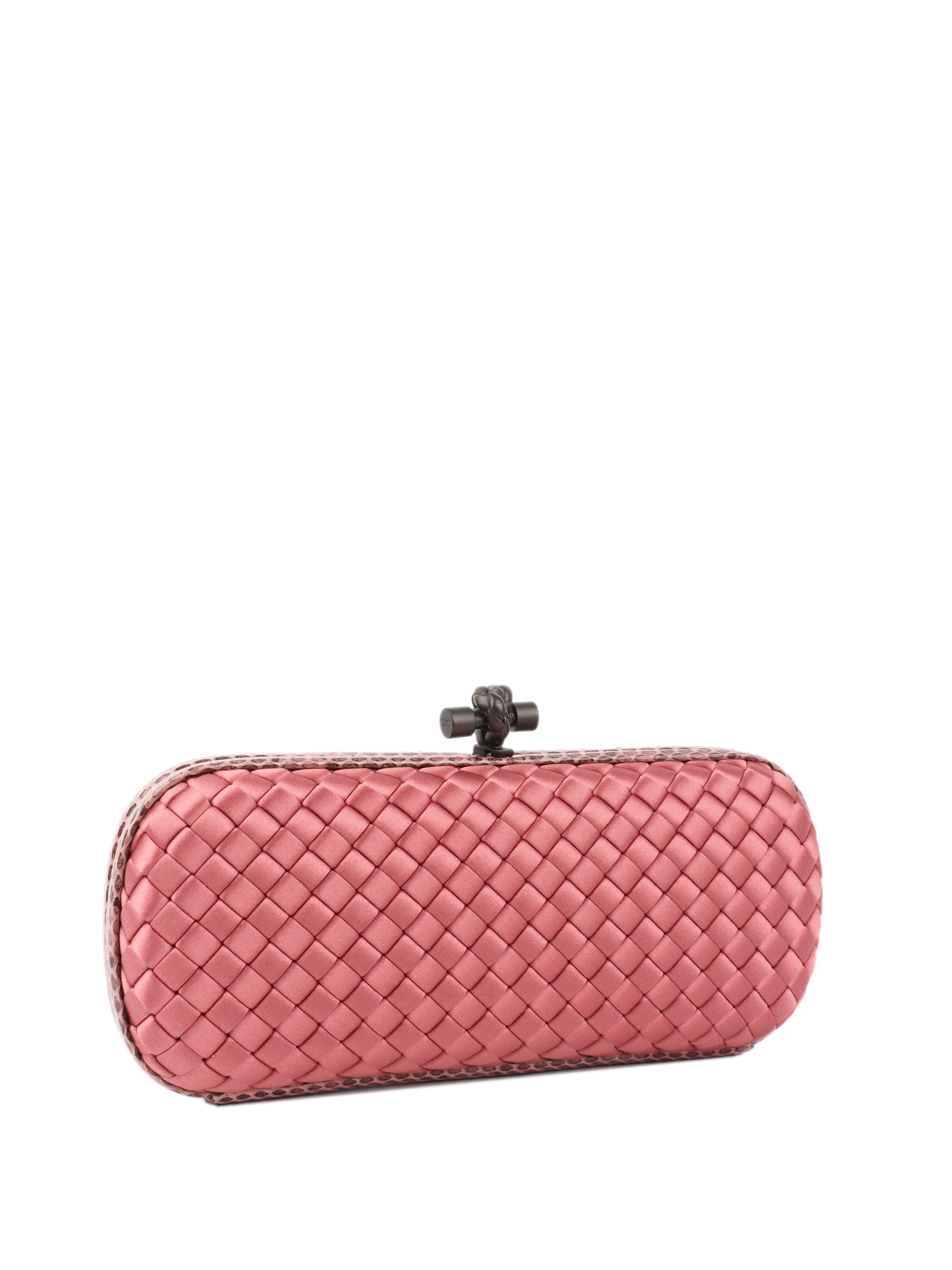 Bottega Veneta Pink Intrecciato Leather Long Clutch Bag - Luxury Woven Crossbody Purse for Women | Perfect for Evening Parties, Weddings & Special Occasions