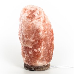 Authentic Himalayan Pink Salt Lamp 30-40 lbs - Natural Crystal Rock Night Light with Hand-Carved Wooden Base, Cord Included | Perfect for Bedroom, Yoga Studio & Relaxation Gifts