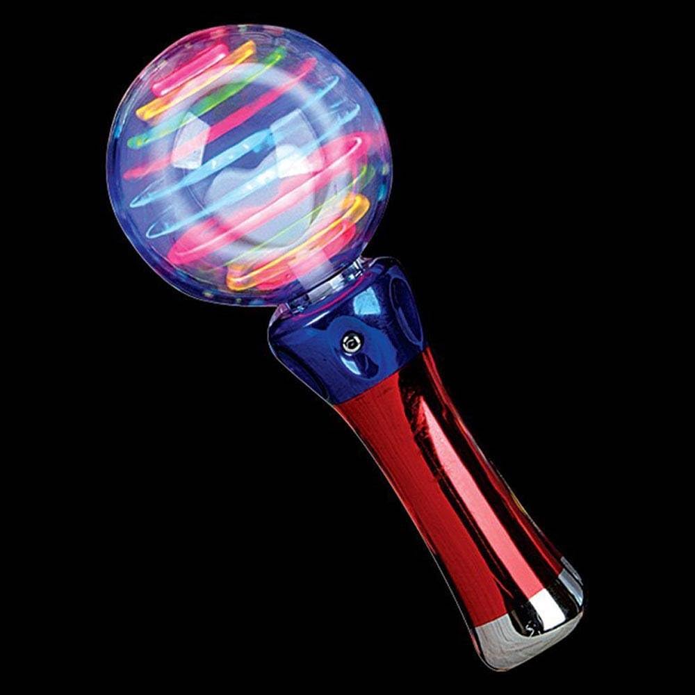 30-Pack LED Flashing Spinner Wand - Meteor Storm Magic Ball with Changing Light Patterns, Sensory Toy for Kids, Party Favors, Special Needs, Autism Therapy - Perfect for Birthday Parties, Nighttime Play & Stress Relief