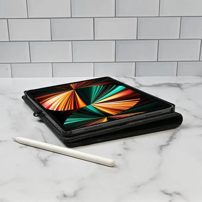 Premium Genuine Leather iPad Case - Slim Protective Cover for iPad Pro/Air/Mini - Perfect for Work, Travel & Everyday Use