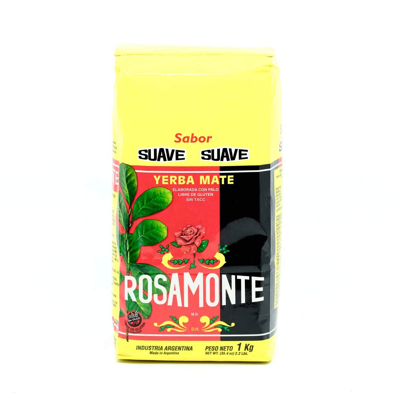 Organic Yerba Mate Rosamonte Suave - Premium Loose Leaf Herbal Tea (2.2 Lbs) for Energy Boost & Focus | Perfect for Morning Rituals, Workouts & Study Sessions
