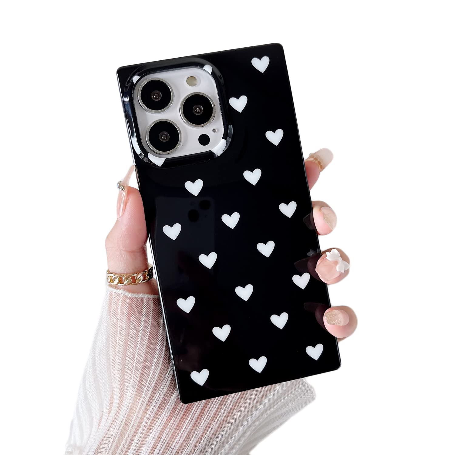 Cocomii Square iPhone 11 Pro Max Case - Slim Lightweight TPU Silicone Cover with Geometric Heart Design - Shockproof Protective Phone Case for Apple iPhone 11 Pro Max 6.5