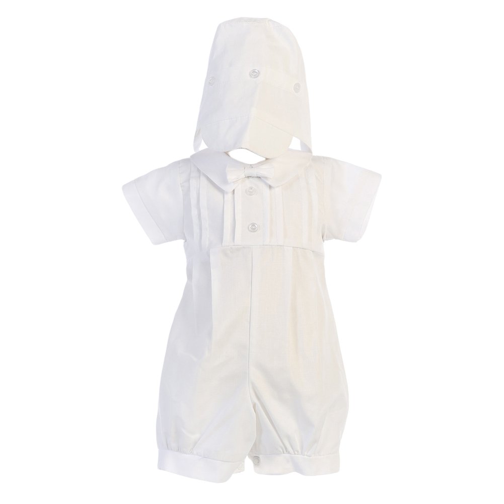 Boys Baptism Outfits - Baby Christening Romper Set | 100% Cotton Baptismal Clothes for Infant Boys | Perfect for Church Ceremonies & Special Occasions