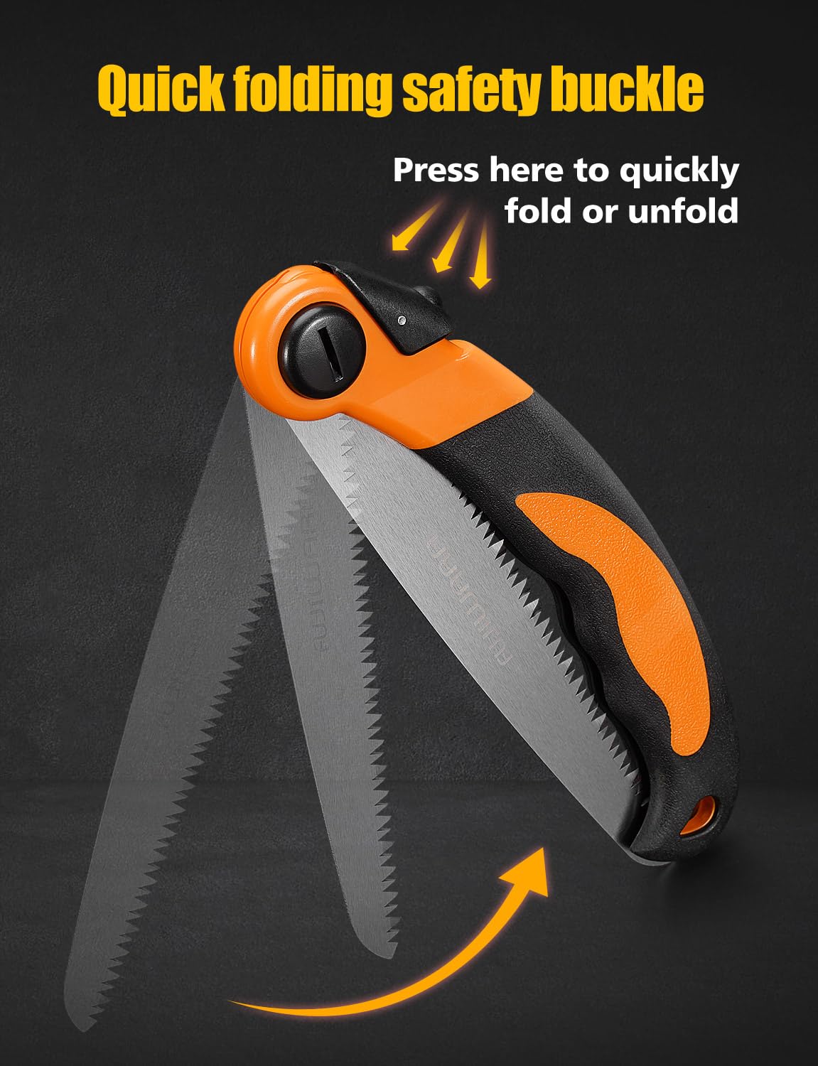 FUJIWARA 8 Inch Folding Pruning Saw - SK-5 Steel Blade with Sharp Teeth for Cutting Wood Branches, Tree Trimming, Camping, Backpacking & Hiking - Perfect for Outdoor Adventures and Garden Maintenance