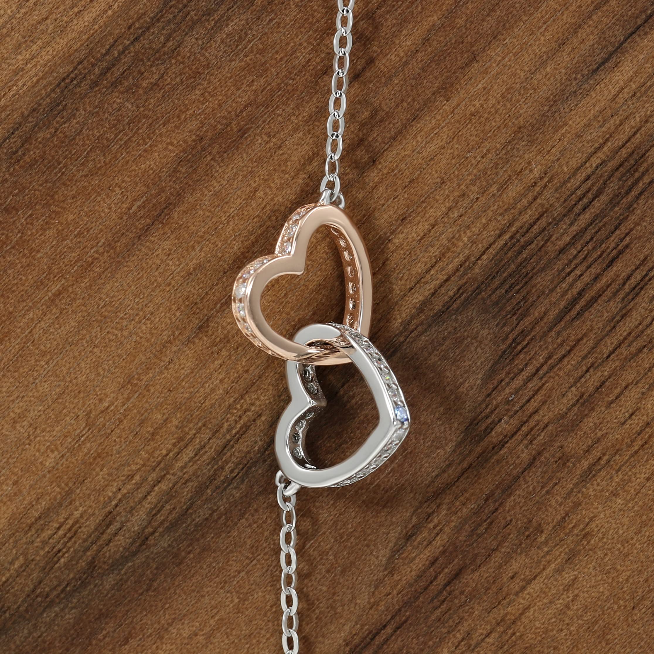 Double Heart Pendant Necklace for Women - Sterling Silver Dainty Heart Jewelry - Perfect for Valentine's Day, Anniversary Gifts & Everyday Elegance