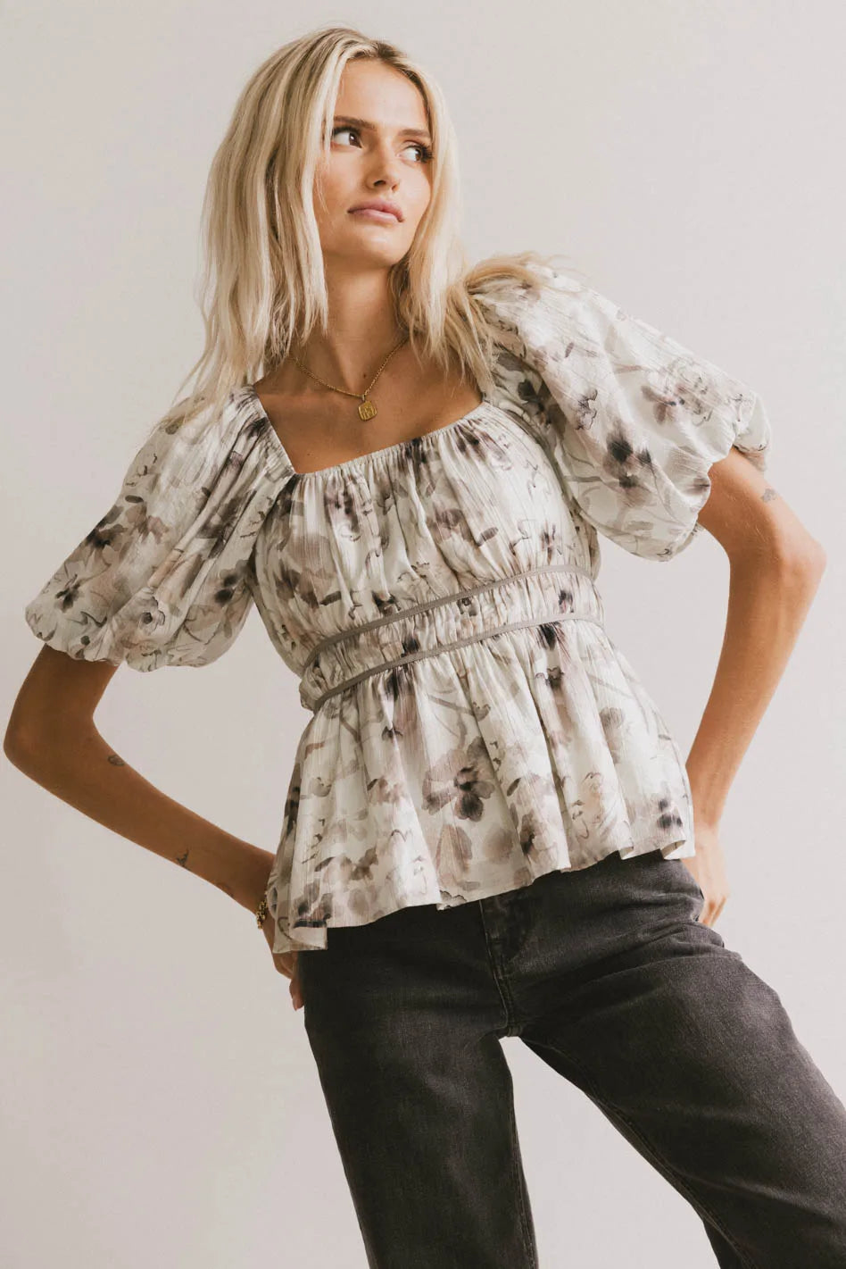 Arden Floral Tie Blouse for Women | Elegant Wrap Top with Floral Print | Perfect for Office, Date Night & Spring Outfits | FINAL SALE