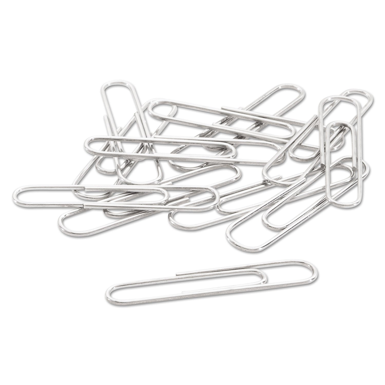 ACCO #1 Smooth Silver Paper Clips - 100 Clips per Box, 10 Boxes per Pack - Perfect for Office, School & Home Organization