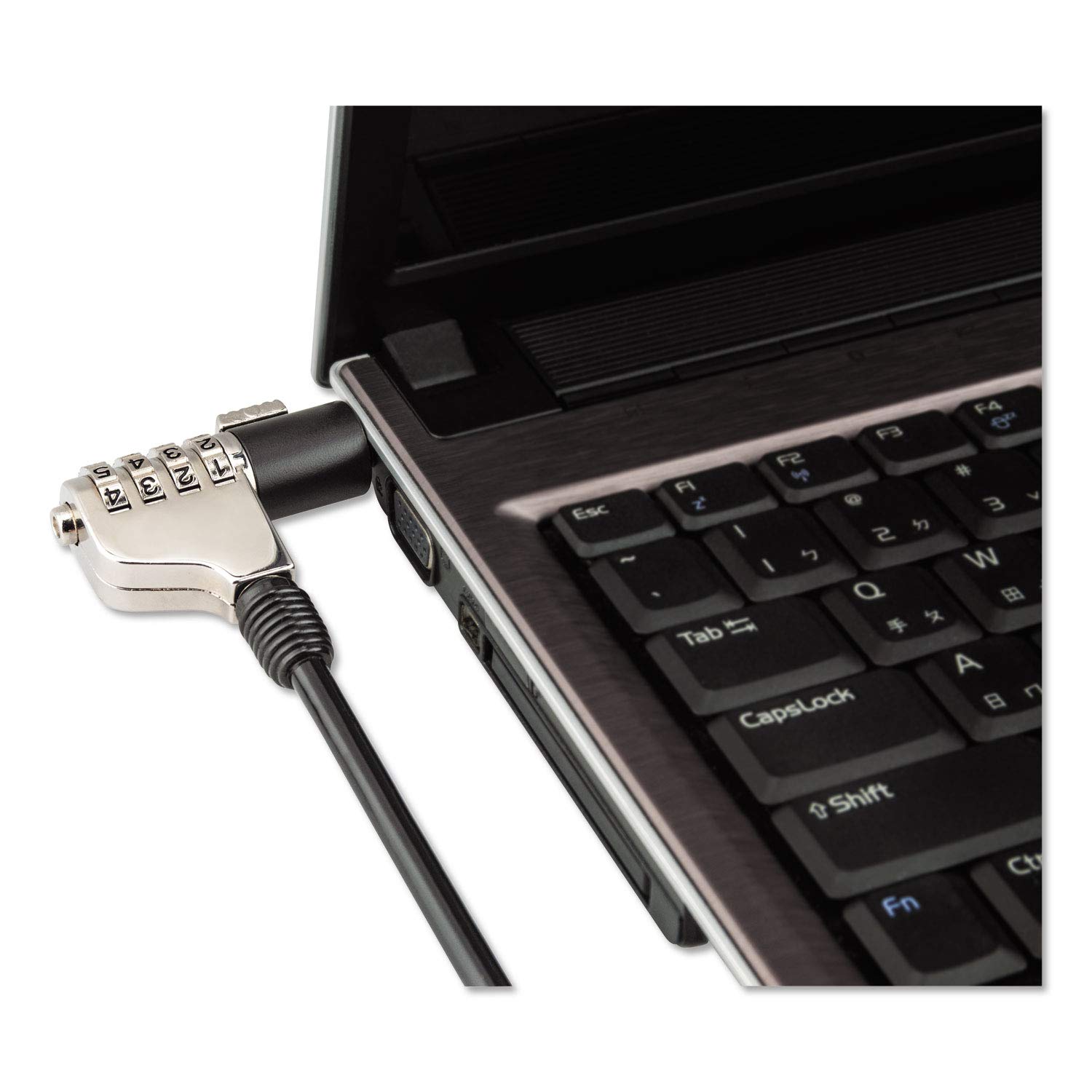 Innovera 6 Ft Steel Cable Combination Laptop Lock - Secure Your Notebook in Office, School, Library & Travel