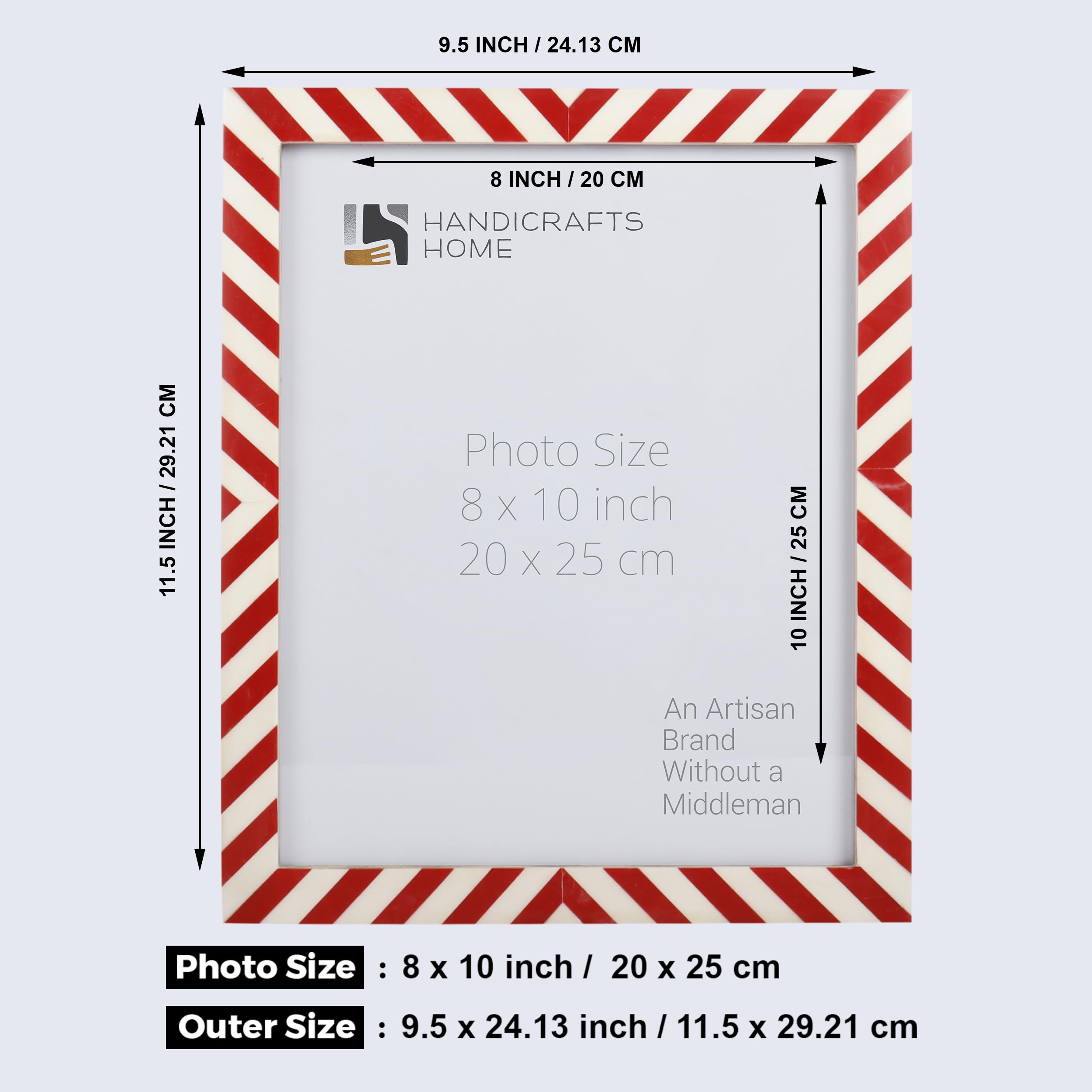 Handmade 8x10 Picture Frames 2-Pack - Wall & Tabletop Display for Home Decor Gifts