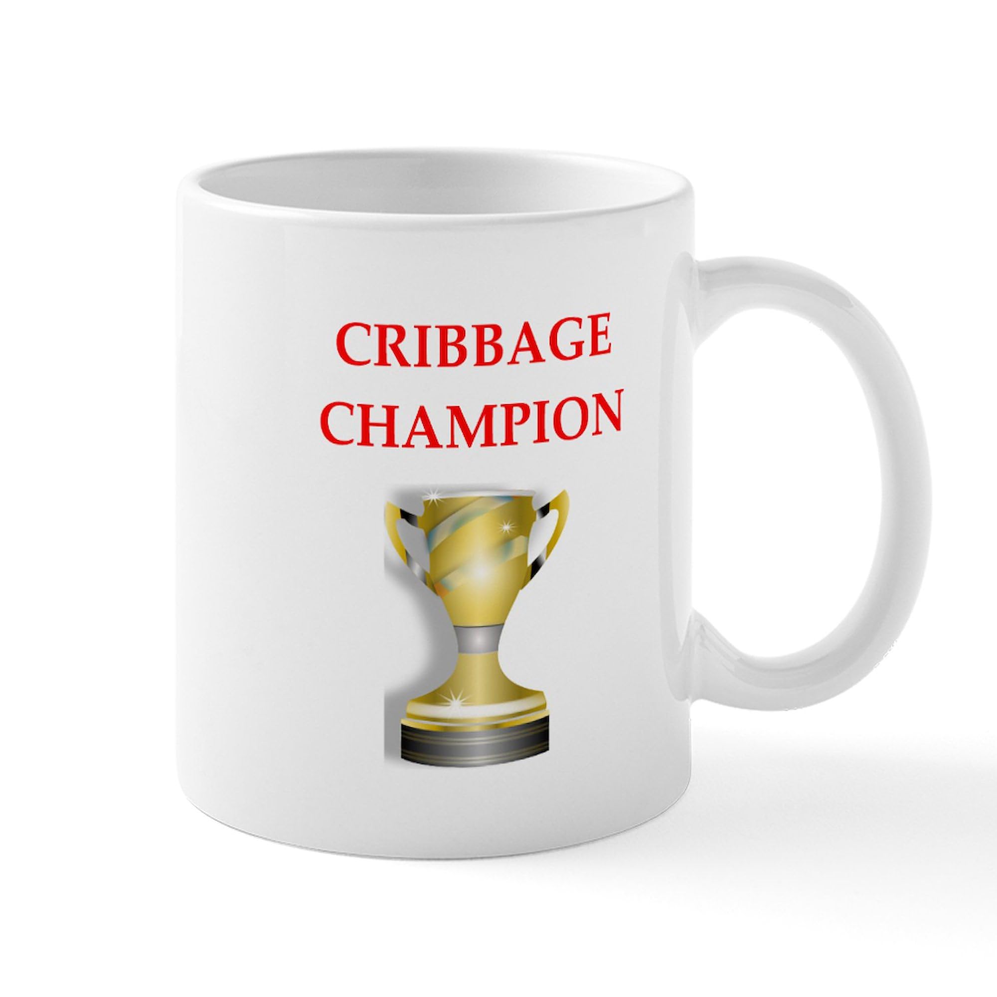 CafePress 11 oz (325 ml) Ceramic Coffee Mug with Cribbage Joke Design - Perfect for Coffee Lovers, Game Nights & Gifts