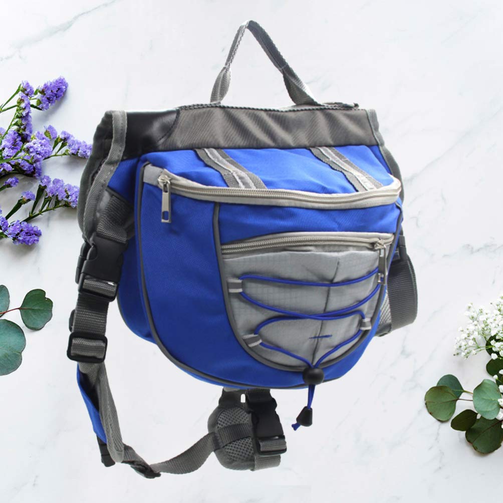 Large Dog Travel Backpack - Durable Dog Saddle Bag for Hiking, Camping & Outdoor Adventures | Pet Carrier Backpack with Adjustable Straps for Travel Trailers & Road Trips