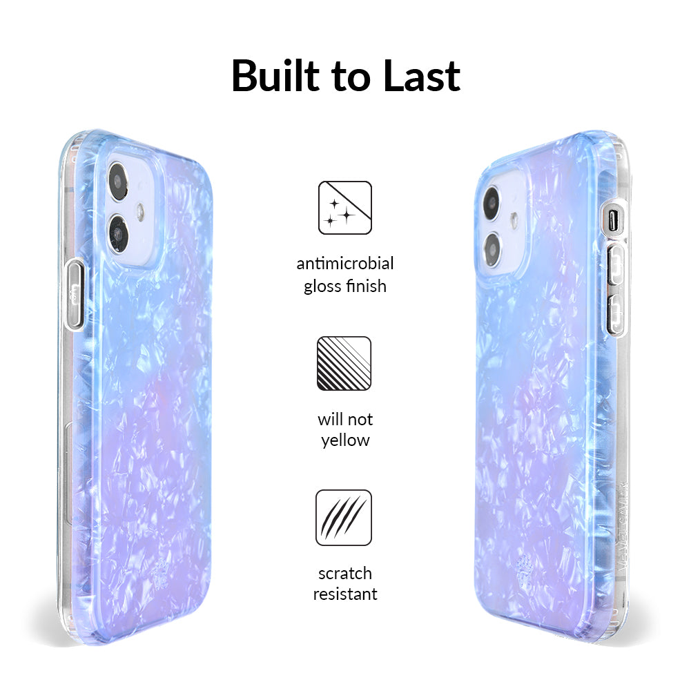 Blue Opal Quartz iPhone Case - Protective & Stylish Phone Cover for iPhone 13/14/15 Pro Max - Durable Shockproof Slim Design - Perfect for Everyday Use, Travel & Outdoor Activities