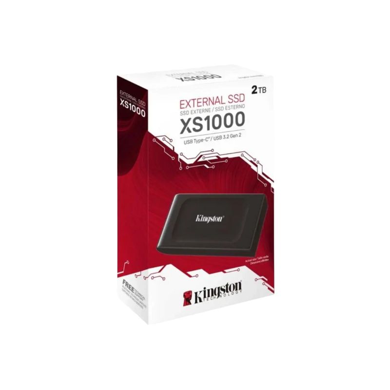 Kingston XS1000 2TB External SSD - USB 3.2 Gen 2 Portable Solid State Drive - High-Speed Storage for Gaming, Photography & Video Editing - Black