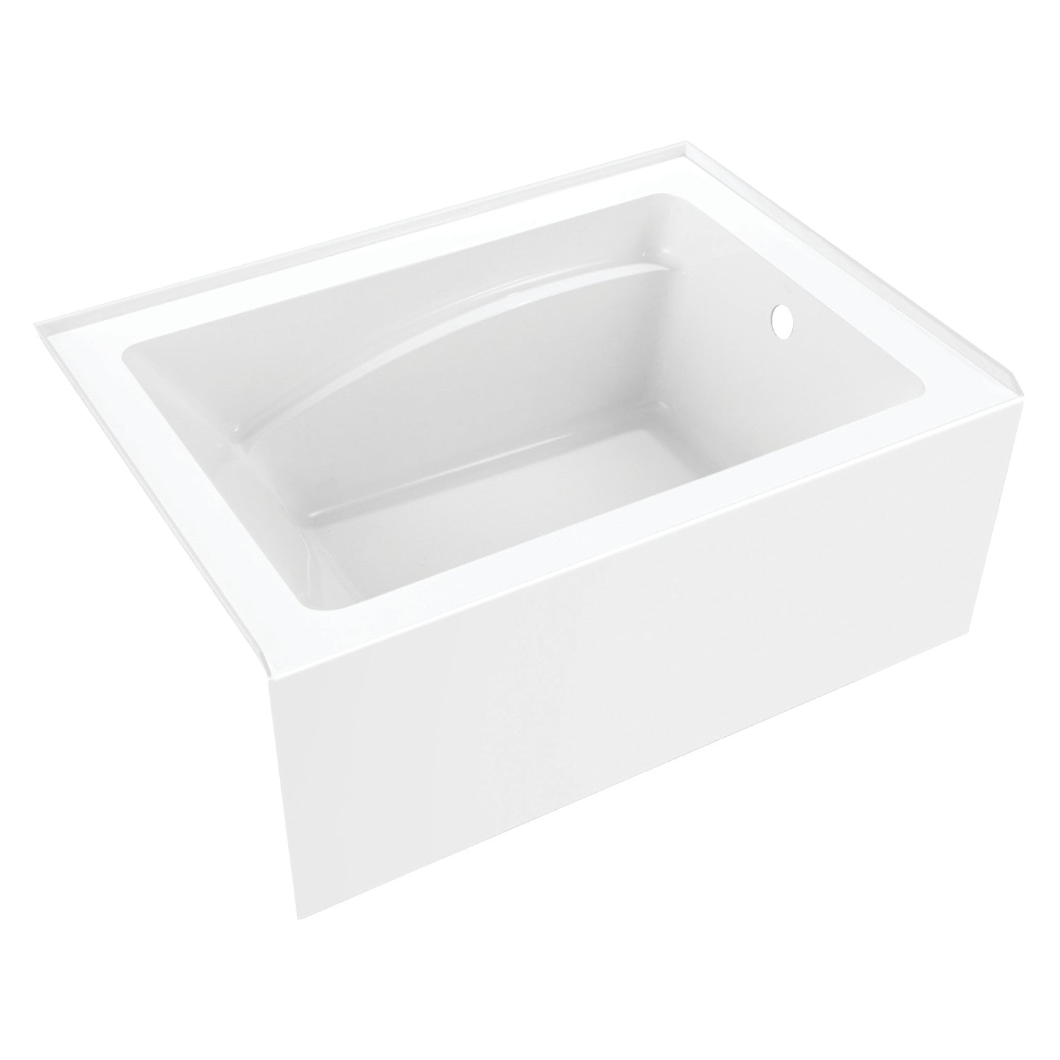 Aqua Eden VTAM4836R22T 48 Inch Acrylic Rectangular 3-Wall Alcove Bathtub - Right Hand Drain, Glossy White - Perfect for Modern Bathrooms & Spa-Like Retreats
