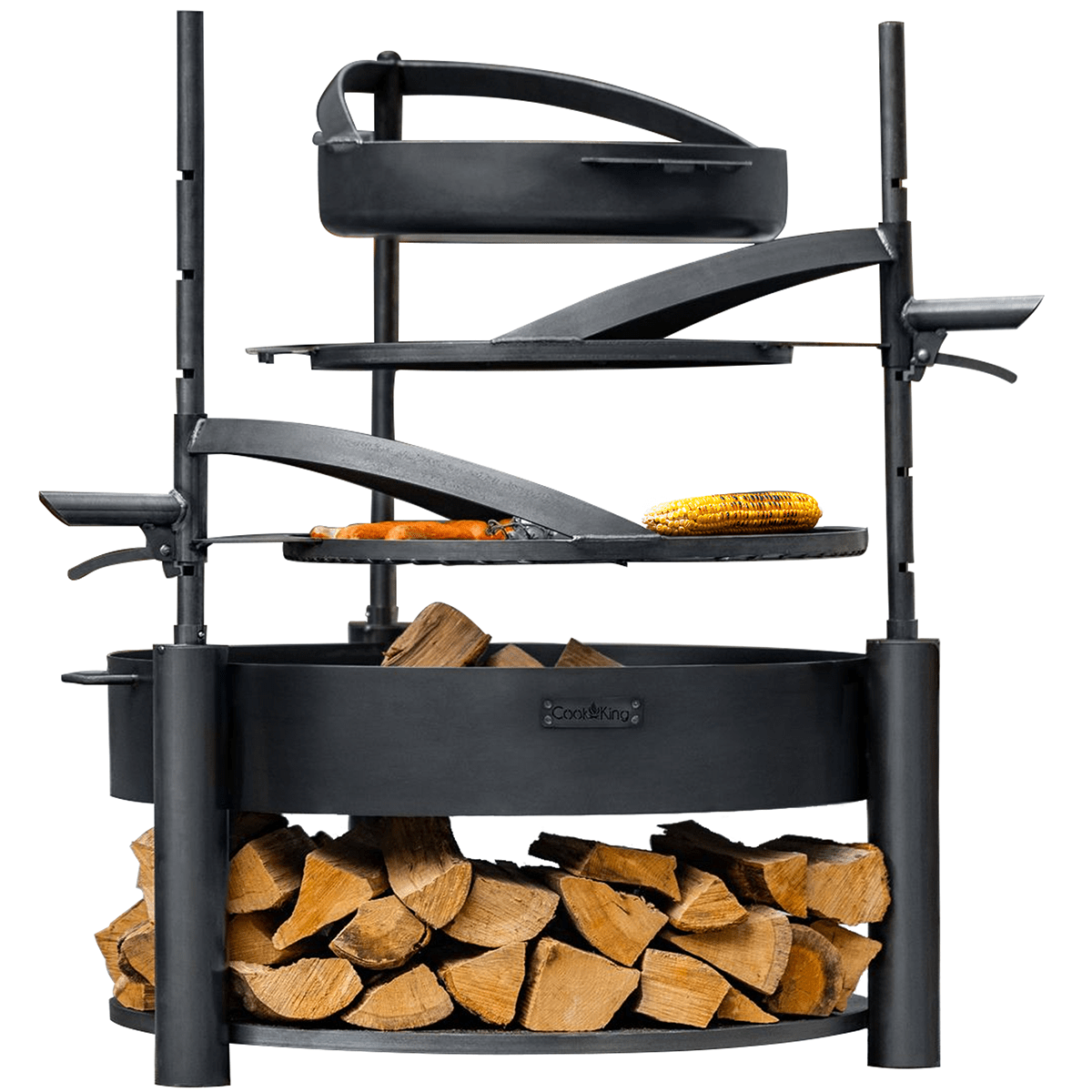 Montana X 32 Deluxe 3-in-1 Fire Pit - Outdoor Wood Burning, Cooking & BBQ Grill - Perfect for Backyard, Camping & Patio Gatherings