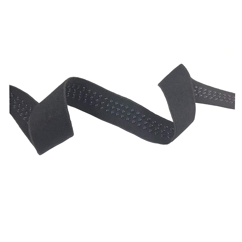 Non-Slip Silicone Elastic Gripper Band - 1 Inch Wide Dot Silicone Backed Elastic for Sewing, DIY Garments & Crafting - Perfect for Waistbands, Sleeves & Activewear