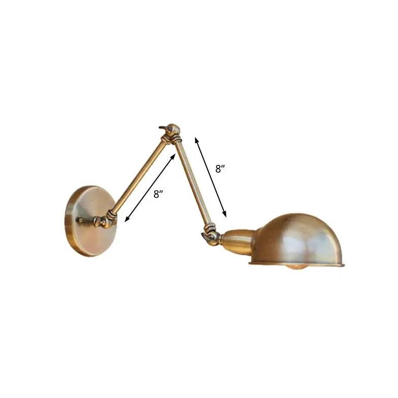 Adjustable Semi-Spherical Industrial Wall Lights - Durable Metal LED Wall Sconce for Warehouse, Workshop & Garage Lighting