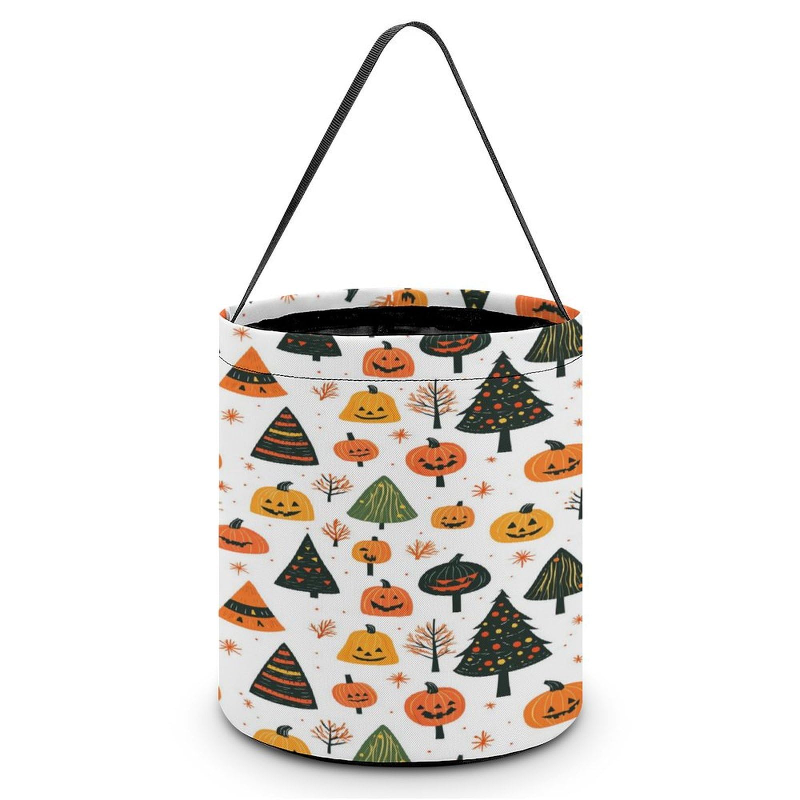 Halloween Candy Basket - 87 Festive Tree Scene Trick or Treat Bag for Kids, Party Favor Gift Bag | Perfect for Halloween Parties, School Events & Neighborhood Trick-or-Treating