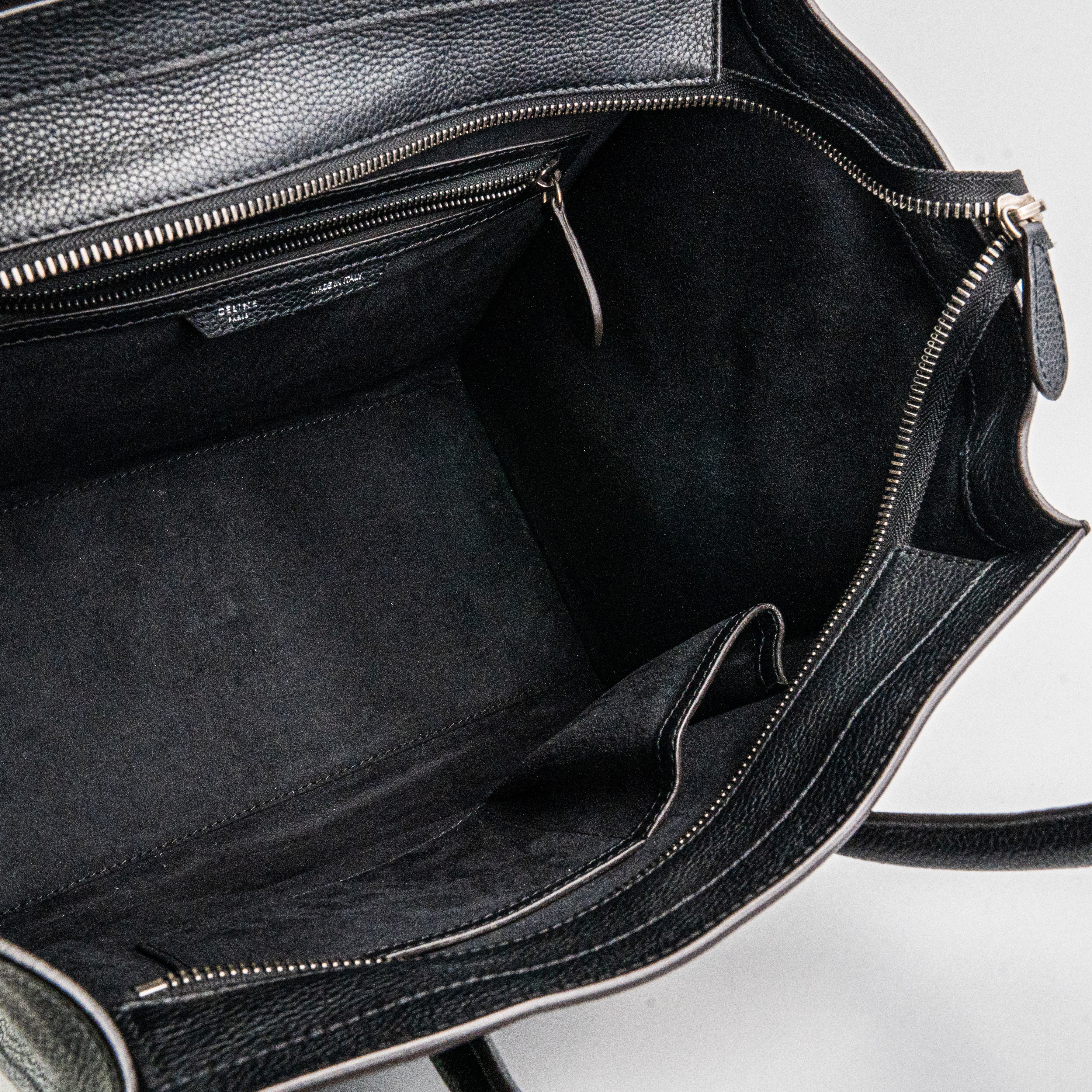 Celine Luggage Mini Black Leather Tote Bag for Women - Stylish Handbag for Work, Travel & Everyday Use