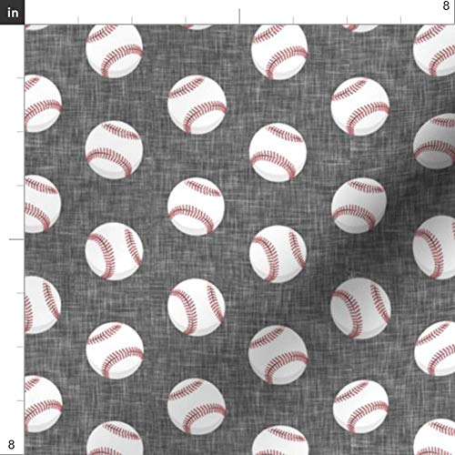Baseball Game Trendy Sports Printed Velvet Fabric - Fat Quarter Upholstery Material for Home Decor, Apparel & DIY Projects | Perfect for Pillows, Curtains & Crafting