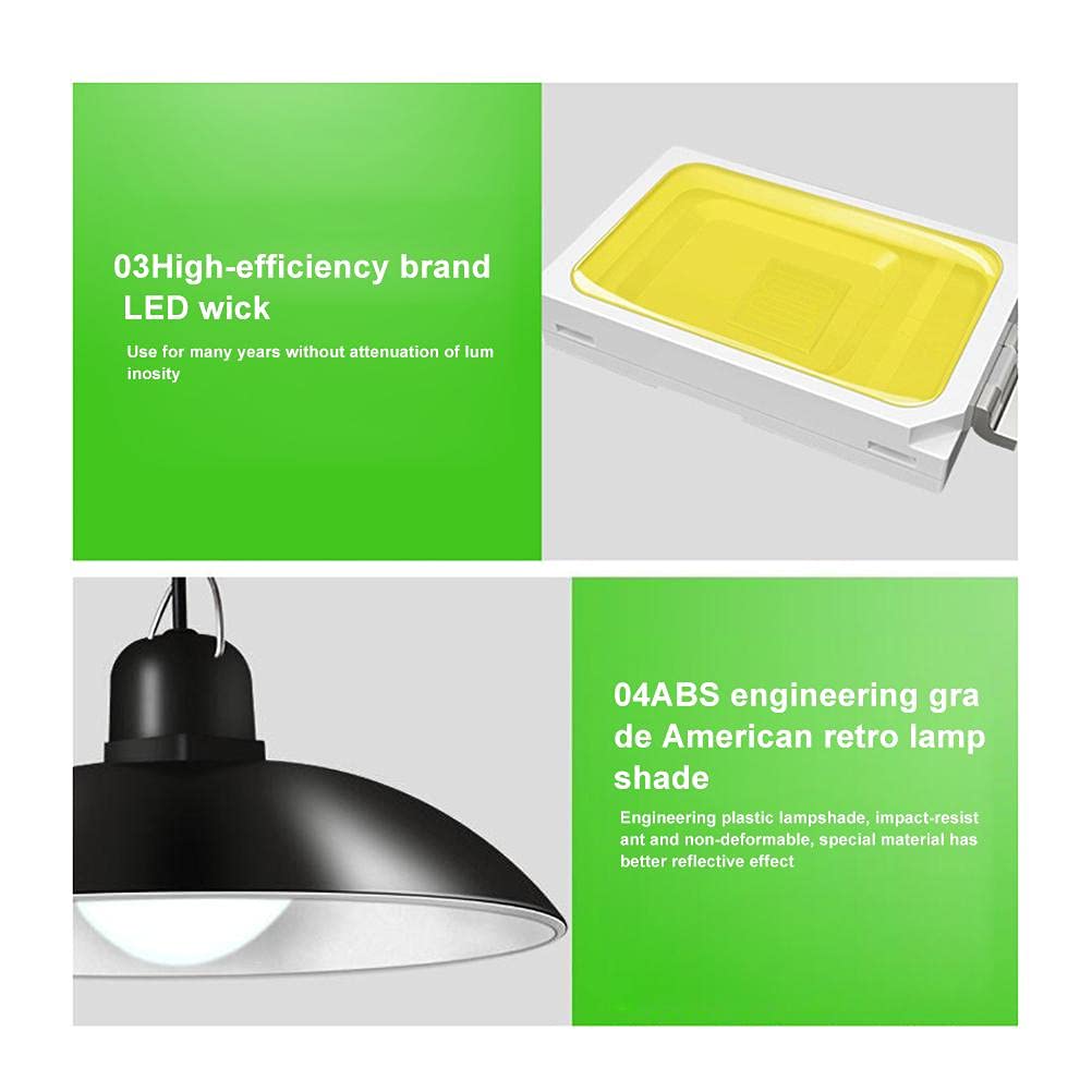 Super Bright Solar Pendant Lights with Remote Control - Adjustable 3-Level LED Lighting for Indoor/Outdoor Use - IP65 Waterproof Solar Chandelier - Perfect for Hallways, Patios, Gardens & Decorative Lighting