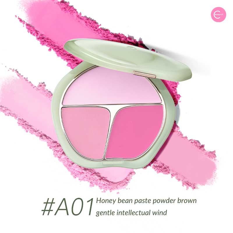 TIMAGE Trio Blush Palette - 3-in-1 Cream Blush Set for Cheeks & Lips, Natural Matte & Shimmer Finish, Vegan & Cruelty-Free Makeup Kit - Perfect for Daily Wear, Party & Special Occasions