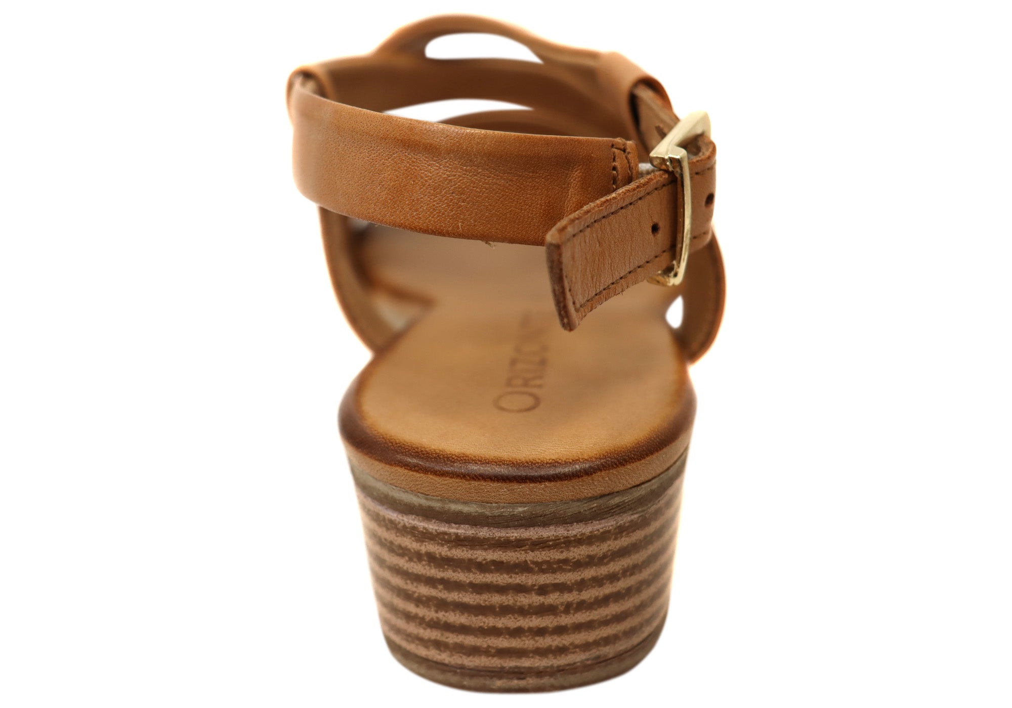 Orizonte Edena Women's Comfortable European Leather Low Heel Sandals - Stylish & Breathable for Summer Walking, Travel & Casual Outings
