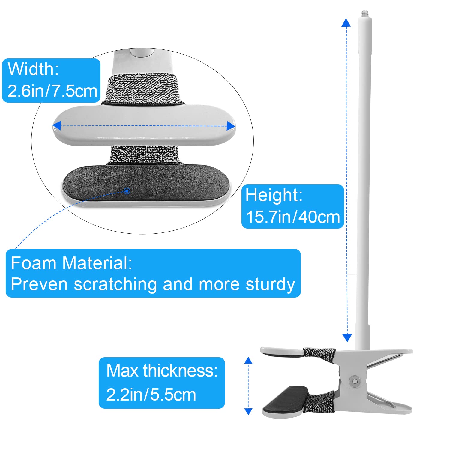 Nooie Baby Monitor Mount - Flexible Clip Clamp Stand for Nooie Pet Camera & Indoor Baby Monitor - No Tools Required, Wall-Safe Installation - Perfect for Nursery, Bedroom & Pet Monitoring