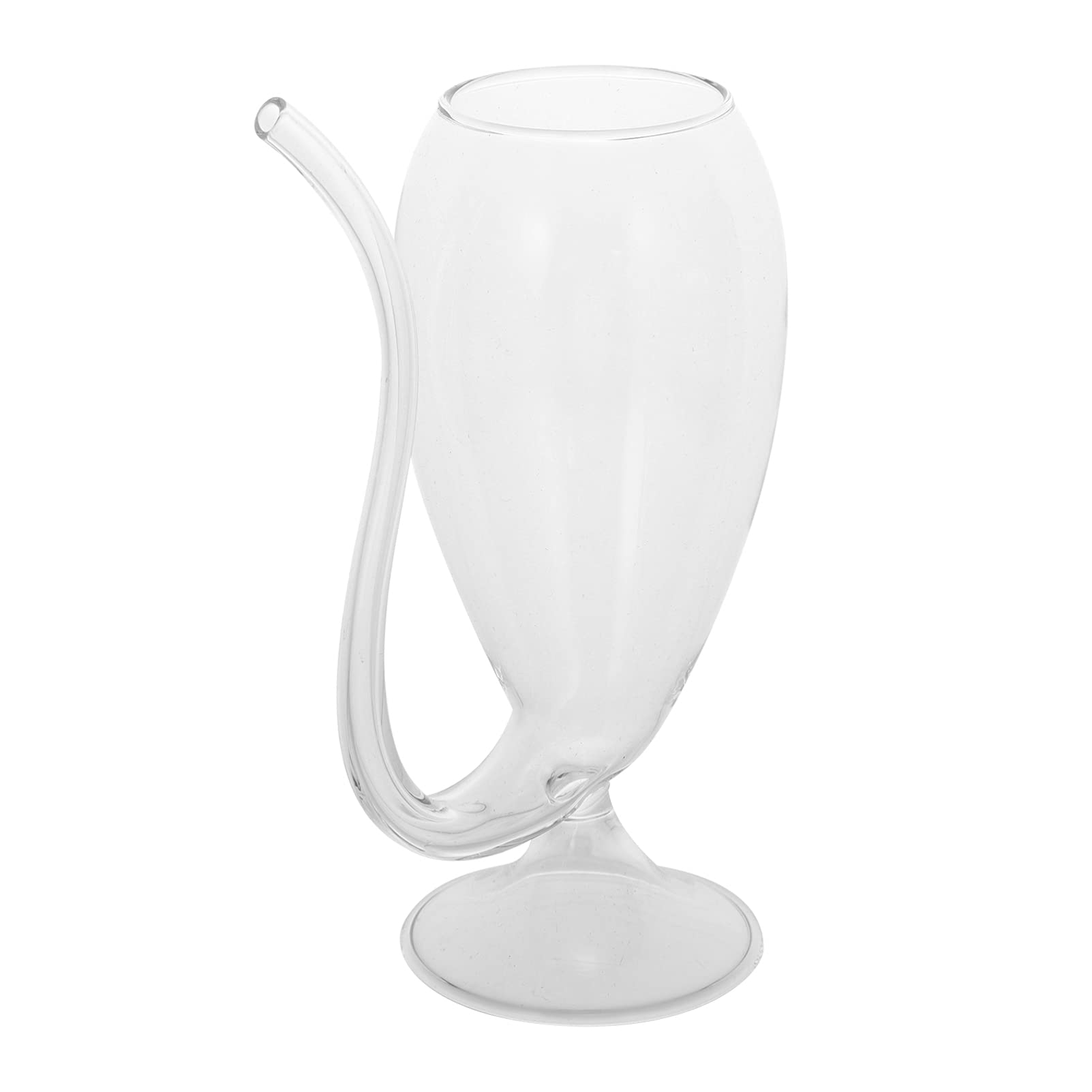 DOITOOL 170ml Creative Filter Red Wine Glass - High Borosilicate Clear Juice Cup with Drinking Tube Straw - Elegant Wine Decanter for Parties, Home Bar & Romantic Dinners
