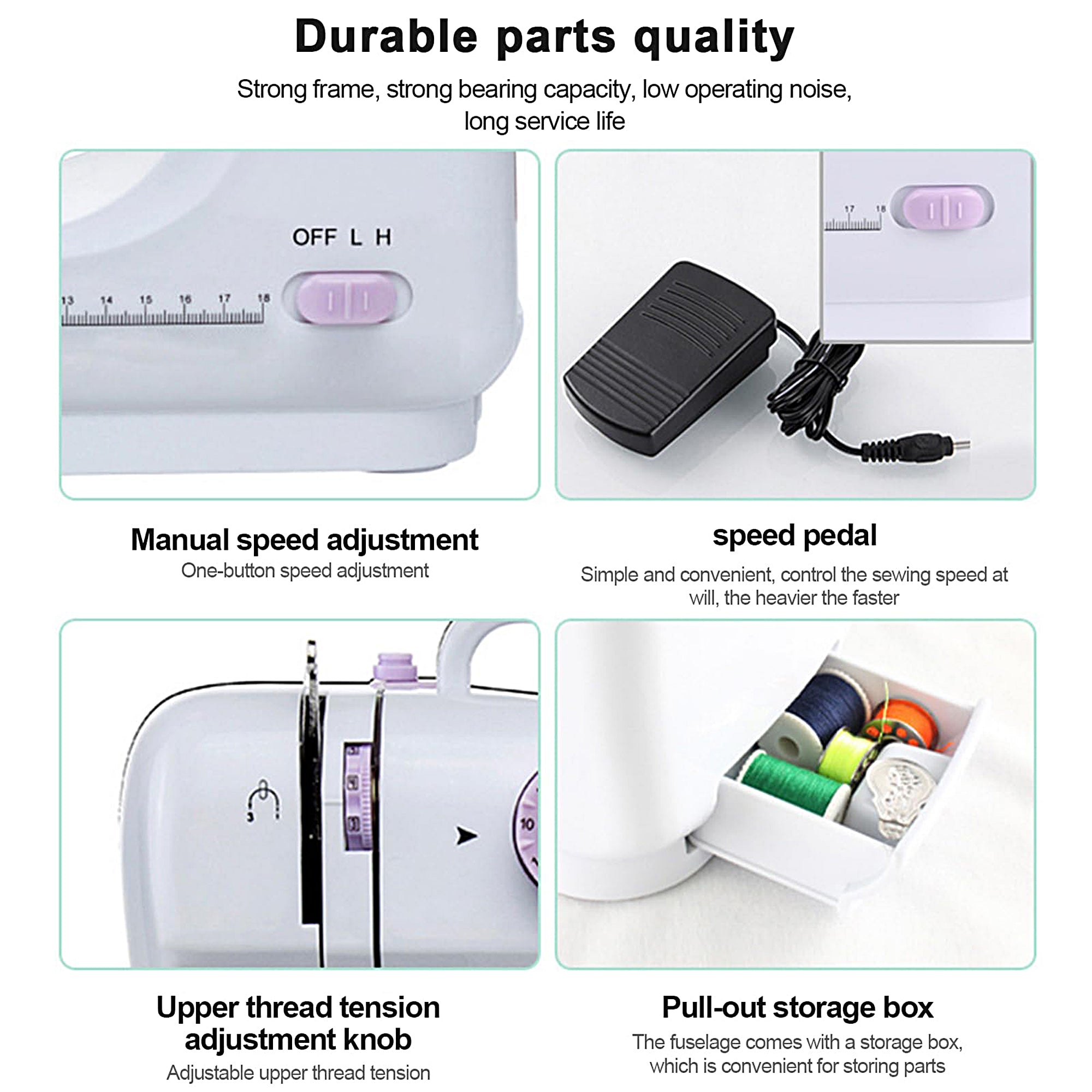 Milex INSTA STITCH Portable Sewing Machine - Compact & Easy to Use for Quick Clothing Repairs, DIY Crafts, and Home Projects - Perfect for Beginners and Travel