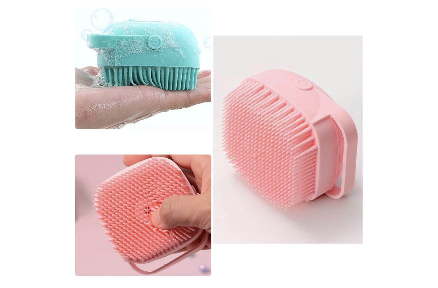 SBTs® Silicone Bath Brush for Hair & Scalp - Exfoliating Body Scrubber with Massage Bristles & Built-in Soap Dispenser | Perfect for Shower, Bath & Spa Relaxation