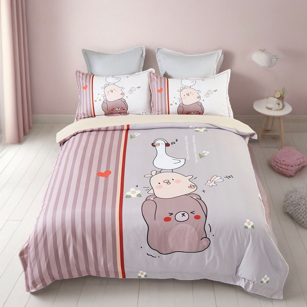 Premium Duck Kids Quilt Cover Set - King Single Size - Soft & Breathable Bedding for Boys & Girls - Perfect for Nursery, Bedroom & Sleepovers